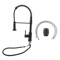 Uniwersalny kran zlewozmywakowy o wysokim łuku, sprężynowy, solidna,