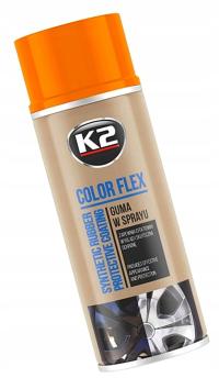 DBAutoMotive K2 COLOR FLEX GUMA W SPRAYU POMARAŃCZOWY 400ml