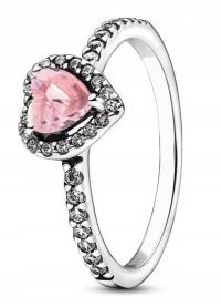MD серебряное кольцо розовое сердце 15 | 54,4 мм