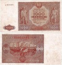 1000 Złotych 15.1.1946, Ser. L, Mił. 122a
