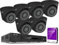 Zestaw monitoringu IP 6 Kamer IPCAM-T5 Black 5Mpx + Rejestrator 2TB 8CH