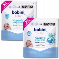 BOBINI Baby Kapsułki do Prania dla Dzieci Hipoalergiczne Białe Kolor 76 szt