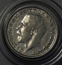 WIELKA BRYTANIA, 3 PENSY 1920, SREBRO, stan 2-