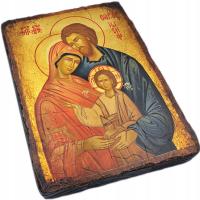 Икона священной семьи написанная 18x14cm покрашенная