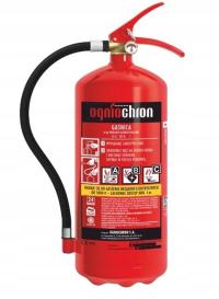 Gaśnica proszkowa 6kg gp-1z bc bez wieszaka GASNICA6 PLISZKA GAŚNICE