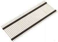 Goldpin czarny 1x40 listwa kołkowa piętrowa, raster 2.54mm