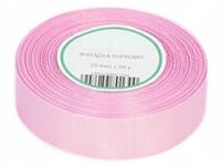 RYPSOWA wstążka tasiemka szeroka elegancka kokardy RÓŻ RÓŻOWA 25mm 22m