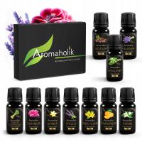Zestaw 10 Olejków Eterycznych Damskich 100ml - Naturalne Aromaty do Sauny