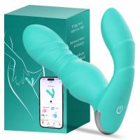 Массажер простаты с кольцом для пениса зеленый