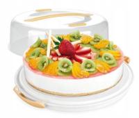 TESCOMA контейнер лоток с охлаждающим картриджем и крышкой круглый низкий 34 см