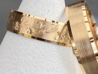 Золотые обручальные кольца пара-новинка INOX 6mm проба 375-гравер бесплатно!