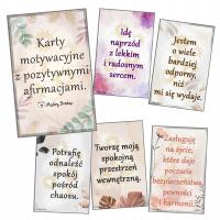 Karty motywacyjne z pozytywnymi afirmacjami - 43 karty - AFIRMACJE