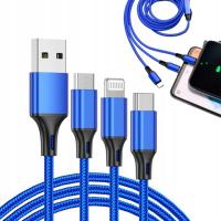 3in1 MICRO USB C кабель для iPhone быстрой зарядки микс