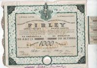 FIRLEY, Zjednoczone Fabryki, akcja zbiorowa na 1000 zł II i III emisji1928
