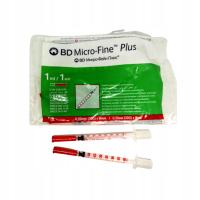 Strzykawki insulinowe Becton Dickinson Micro-Fine U-40 0,30 x 8mm ml 10 szt