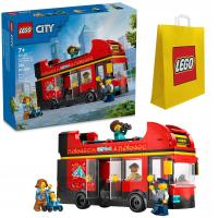 KLOCKI LEGO CITY 60407 CZERWONY PIĘTROWY AUTOKAR ZESTAW NA PREZENT + TORBA