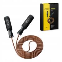 СКАКАЛКА КОЖАНАЯ БОКСЕРСКАЯ РЕГУЛИРУЕМАЯ НЕСКОЛЬЗЯЩАЯ ТРЕНИРОВОЧНАЯ КРОССФИТ