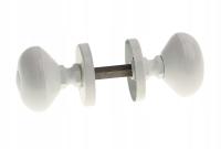 GAŁKA DRZWIOWA GAŁKO-GAŁKA OBROTOWA KLAMKA BIAŁA