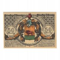 Banknot, Niemcy, Schleiz Stadt, 50 Pfennig, person