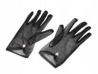 Rękawiczki wizytowe tiulowe z perłą