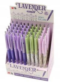 Długopis pstrykany Lavender niebieski CIENKI