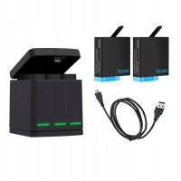 Telesin Box Hub Ładowarka + 2 Akumulator Bateria Kamery GoPro Hero 8 7 6 5