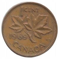 32697. Kanada, 1 cent, 1969r.