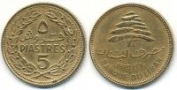 Liban 5 Piastres - 1970r ... Monety