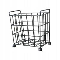 Rolling Sports Ball Storage Cart Organizer na sprzęt sportowy Czarny M