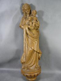DREWNIANA RZEŹBA - MADONNA 66 CM