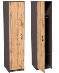 Шкаф столб с полками и штангой SZ07 графит-WOTAN