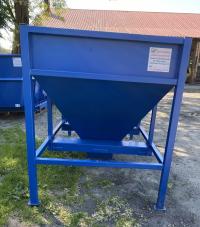 Kosz zasypowy, przyjęciowy do worków typu big bag , bufor, paczkarka