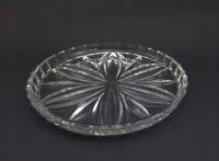 Szklana taca pod karafkę - huta Ząbkowice; 1743