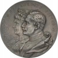15.hf.POZNAŃ, MEDAL - WILHELM II, KAISERTAGE 1902 R2 ! srebro