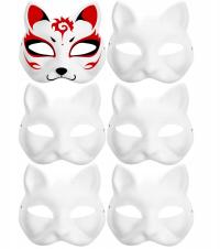 6× маска для лица для кошек Therian Halloween Cat маска для рисования DIY