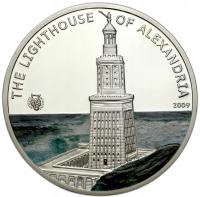 Palau. 5 dolarów 2009, latarnia morska na Faros – SREBRO