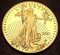 USA, 25 dolarów 2021 ,American Gold Eagle ,1/2 Uncji złota ,pozłacana kopia