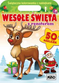 Niko Kolorowanka 50 naklejek Wesołe święta z reniferem M
