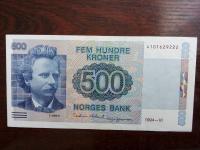 Banknot 500 koron Norwegia