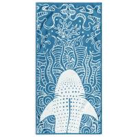 Ręcznik SHARK kolor niebieski przód welur, tył fro