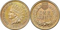 1 cent USA (1884) - Cent z głową Indianina