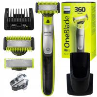 Golarka Philips OneBlade 360 Face do brody zarostu + Podstawa Nelips B00543 do Philips OneBlade