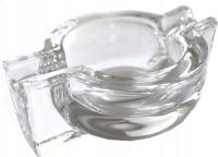 POPIELNICZKA SZKLANA DO CYGAR I PAPIEROSÓW PRZEZROCZYSTA KLASYCZNA