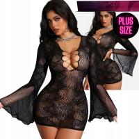Сексуальное эротическое нижнее белье открытое платье bodystocking плюс размер XL XXL 3XL