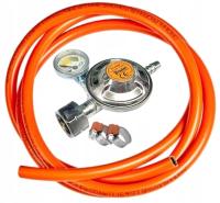 Reduktor gazowy Bradas 37 mbar z manometrem i zaworem bezpieczeństwa