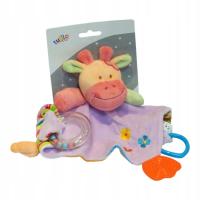 TULILO - Przytulank żyrafa - fioletowa z gryzakiem PREZENT