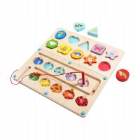 Magnetyczny sorter kształtów labiryntu kolorów i liczb Koordynacja oka ręcznego