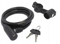 Linka rowerowa z uchwytem 8x1200mm - 2 klucze