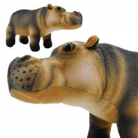 ZWIERZĘTA ZOO SAFARI DZIKIE ZWIERZĄTKA, MASKOTKA, PLUSZOWY HIPOPOTAM 30 CM