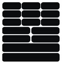 Светоотражающие наклейки светоотражающие прямоугольники 15 шт. Черные полосы-комплект.